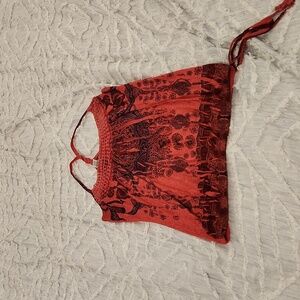 Beautiful pink American Rag tank with fun design size L!